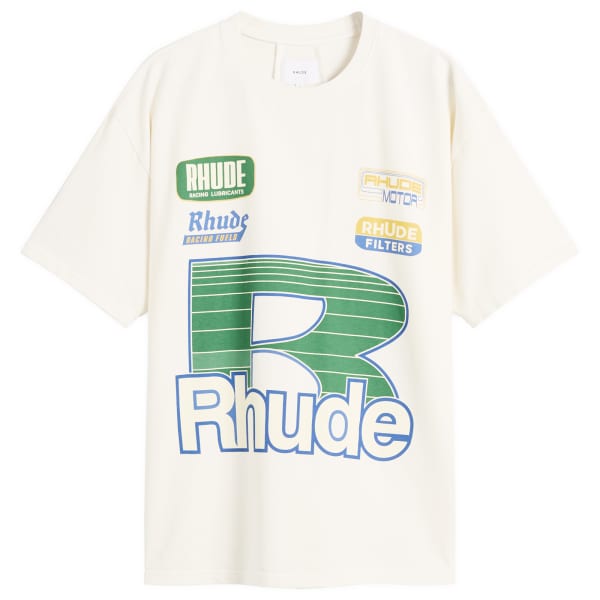 

Роудвей гоночная футболка Rhude, винтажный белый