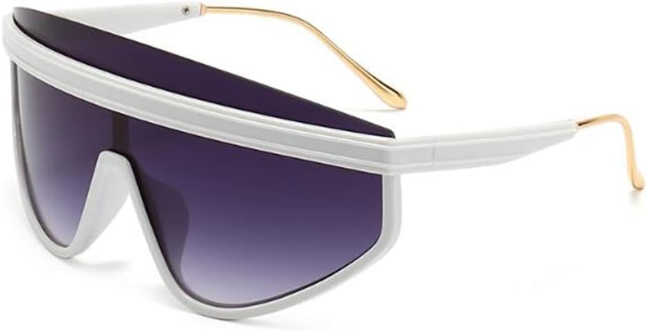 

Персонализированные солнцезащитные очки в крупной оправе с металлическими дужками, модные очки-«жабы» с зеркальными линзами для уличной фотосъемки PUB, White Frame Gradually Gray Flakes