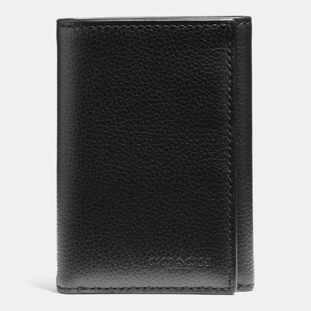 

Большой кошелек COACH Trifold, черный