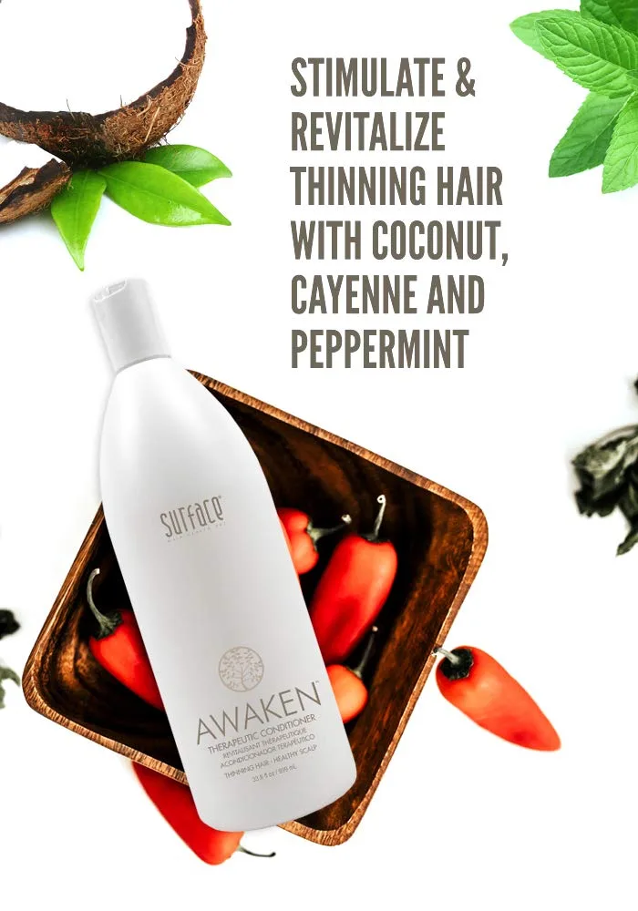 Терапевтический кондиционер Surface Hair Awaken - натуральные ингредиенты для тонких волос и здоровья кожи головы. 1000 мл (1 шт.) — фото 3