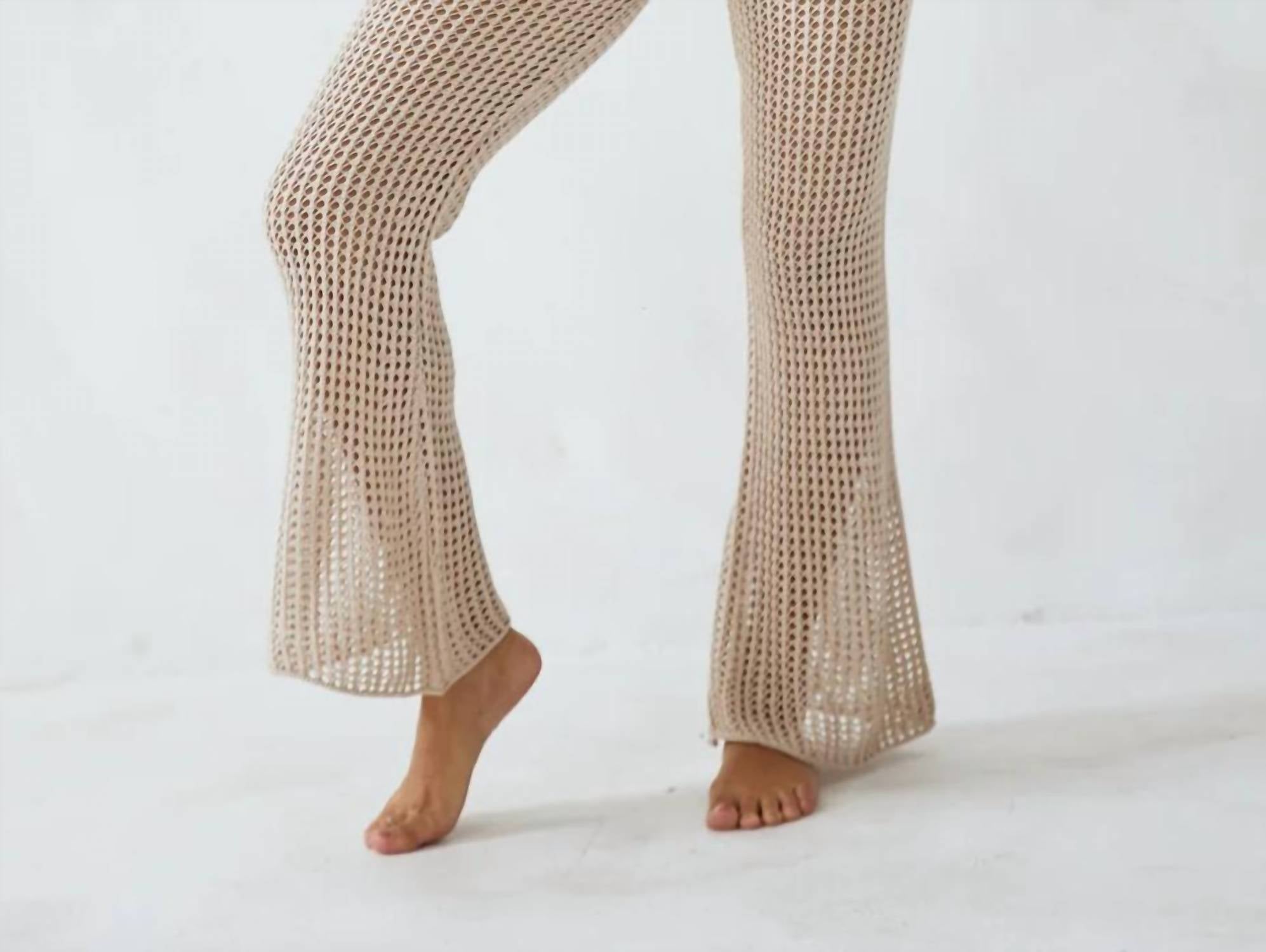 

Брюки Eliza Crochet бежевого цвета Blanco BY NATURE
