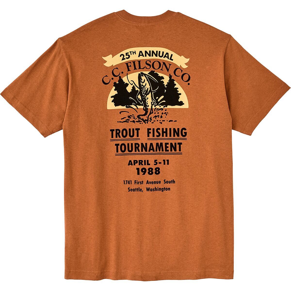 

Графическая футболка с коротким рукавом Frontier Filson, цвет bourbtour
