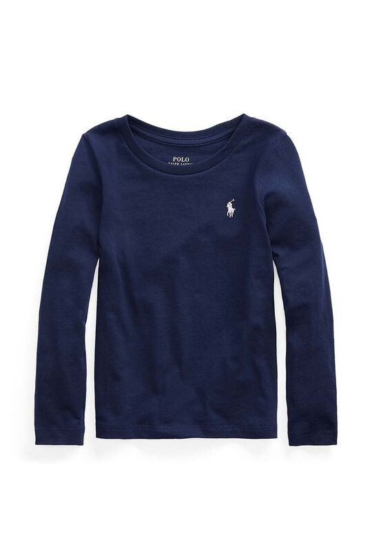 

Детская хлопковая рубашка с длинным рукавом Polo Ralph Lauren, темно-синий