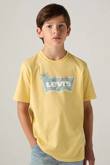 Футболка детская с принтом High Tide Batwing Tee Levi's, желтый