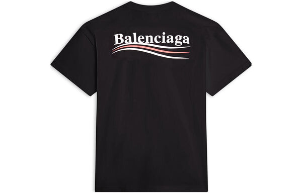 Футболка political campaign logo short sleeve t-shirt 'black' Balenciaga, черный — фото 2