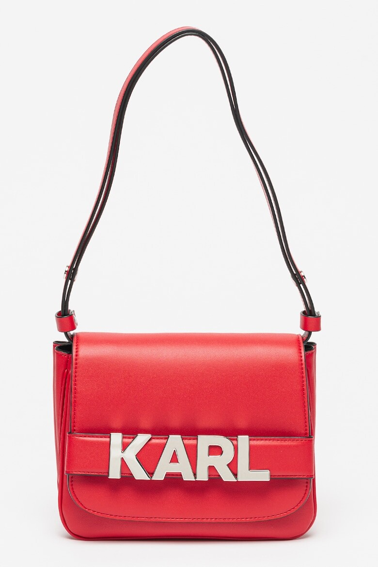 

Сумка через плечо с металлическим логотипом Karl Lagerfeld, красный