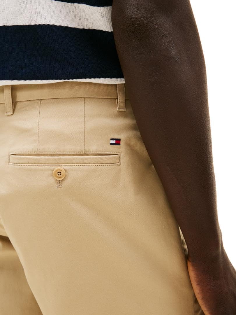 Мужские повседневные хлопковые шорты Tommy Hilfiger длиной 9 дюймов с эластичным ремешком, также доступны в размерах для больших и высоких женщин., Sandalwood — фото 2