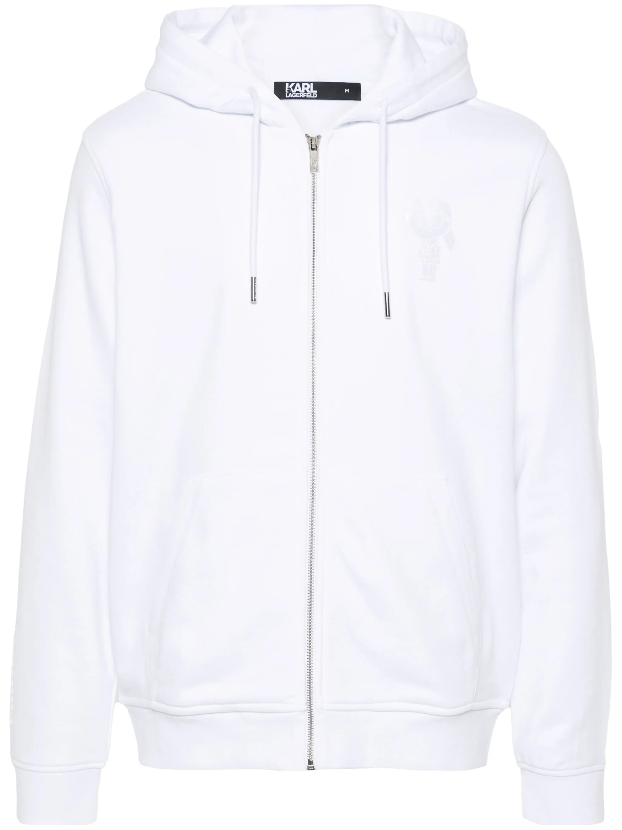 

Худи на молнии с принтом Ikonik Karl Karl Lagerfeld, белый
