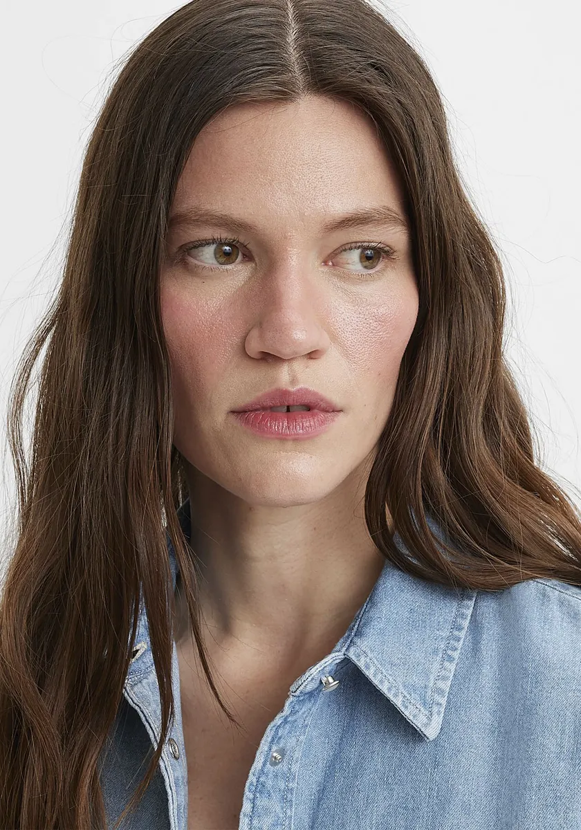 Джинсовая блузка Levi's "ESSENTIAL WESTERN", с нагрудными карманами на кнопках, синий — фото 3