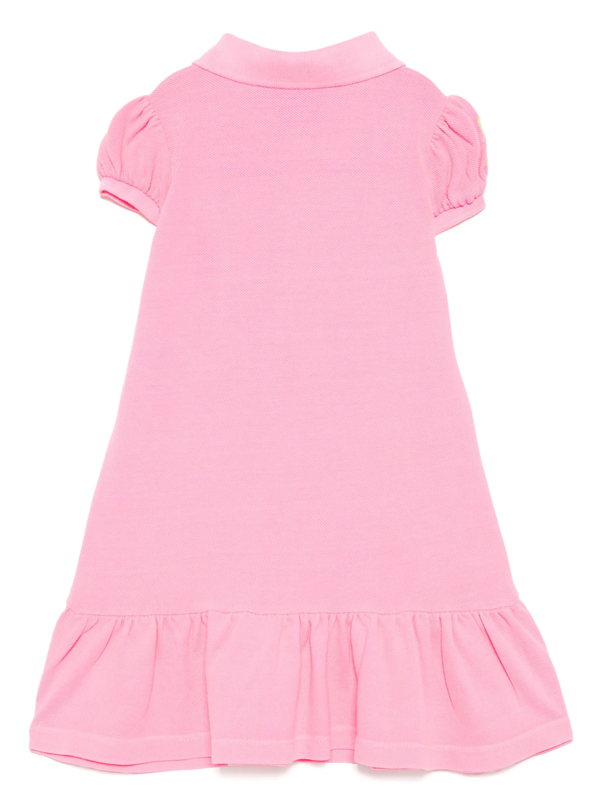Платье с вышитым логотипом Polo Ralph Lauren Kids, розовый — фото 2