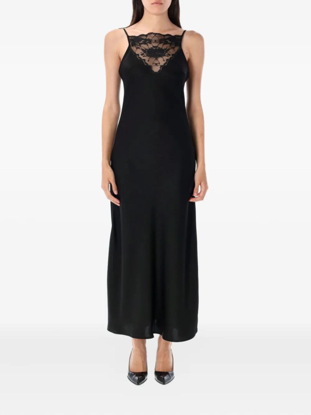 

Платье макси с кружевными вставками от Malene Birger Libbie By Malene Birger, черный