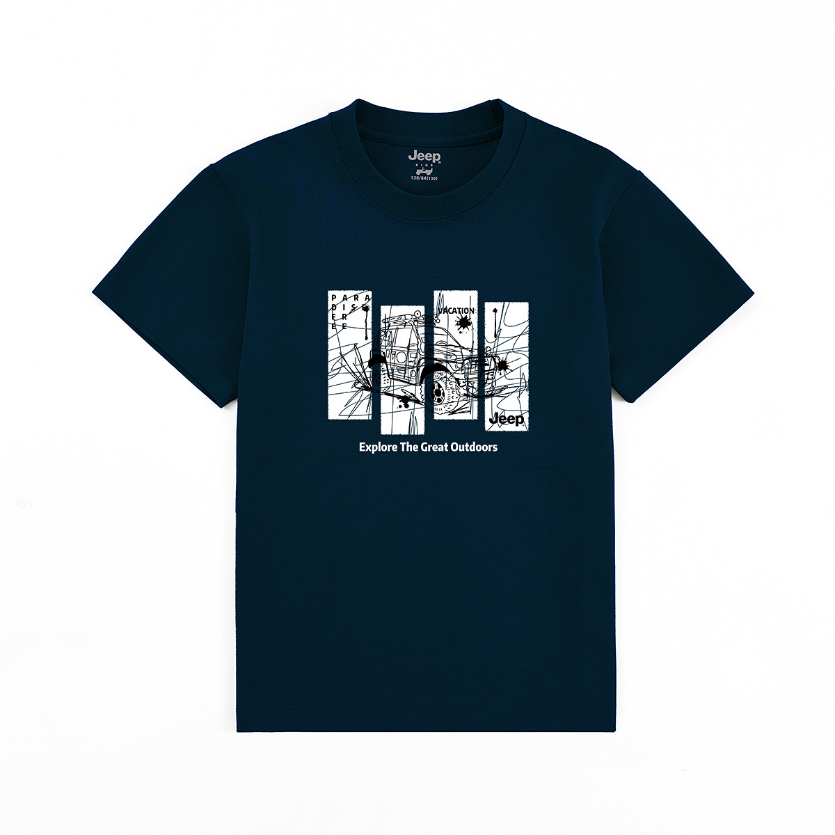 

Футболка для детей Crew Neck Moderate Jeep, черный