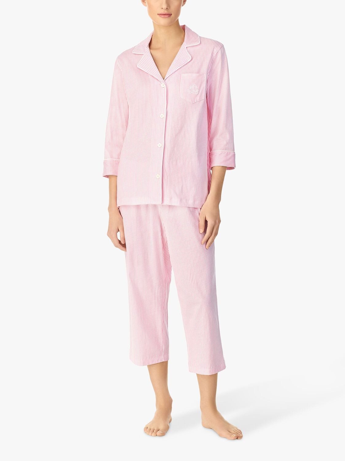 

Пижамный комплект в полоску Lauren Ralph Lauren, розовый