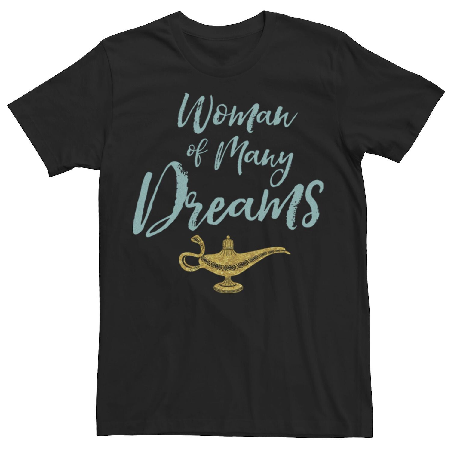 

Мужская футболка 's Aladdin Live Action Woman Of Many Dreams с надписью Stack Stack, Black Disney, черный