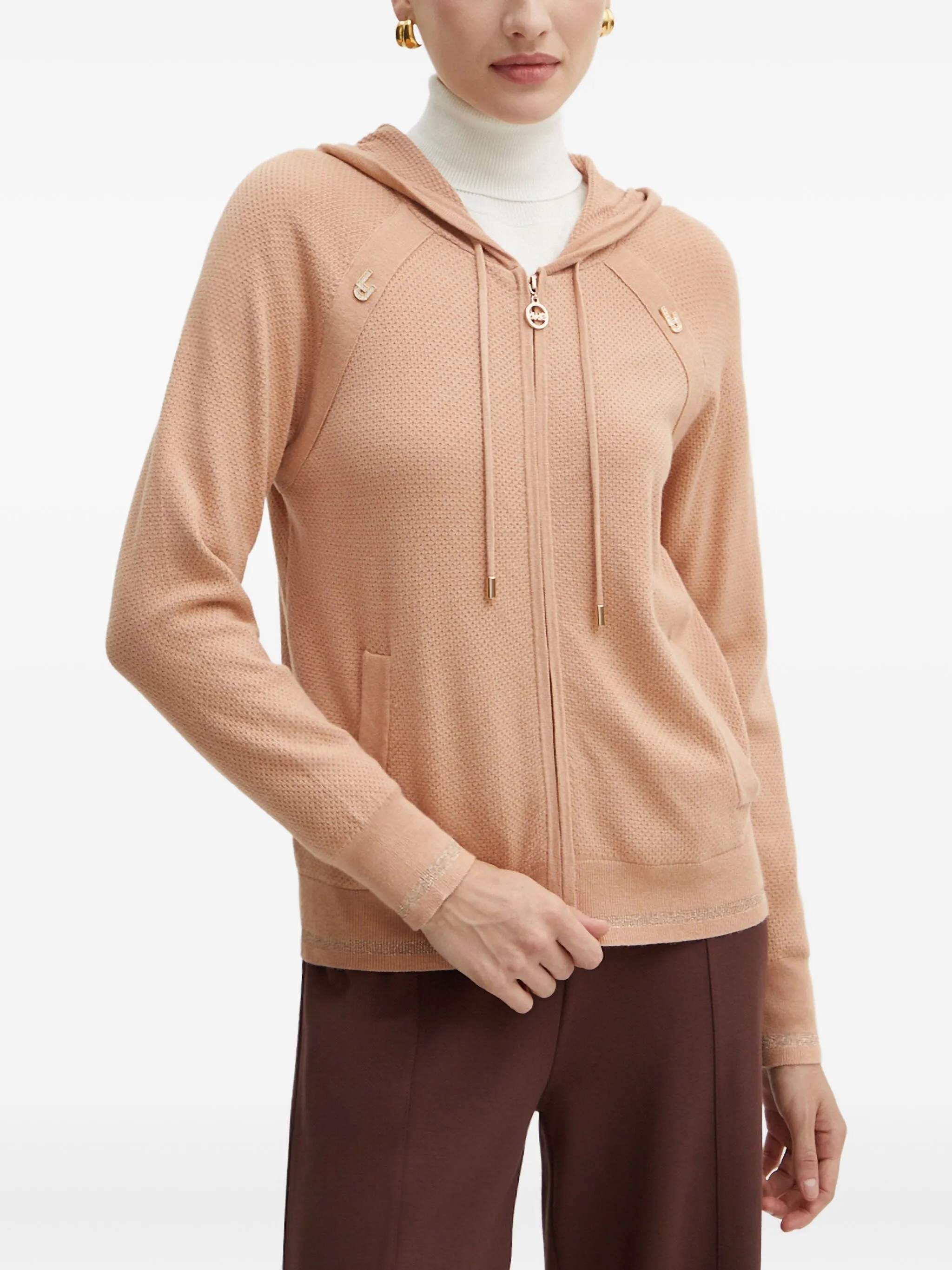 

Толстовка с логотипом, застегивающаяся на молнию Liu Jo, нейтральный