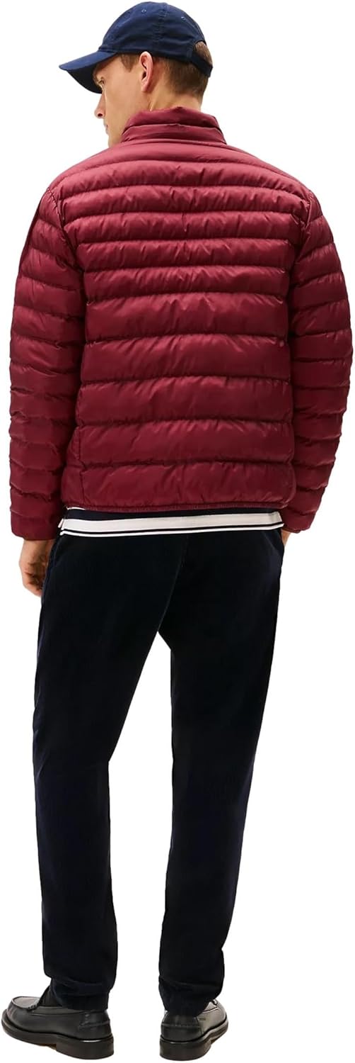 Мужская утепленная пуховая куртка TOMMY HILFIGER с возможностью упаковки, Deep Rouge — фото 4
