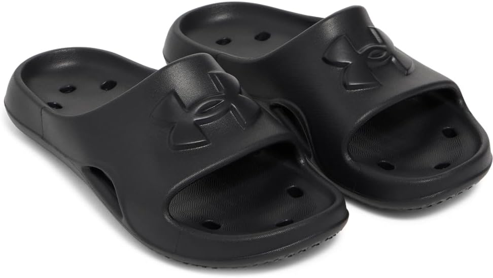 Under Armour Boys' Locker V спортивные сандалии, (001) Black/Black/White — фото 2