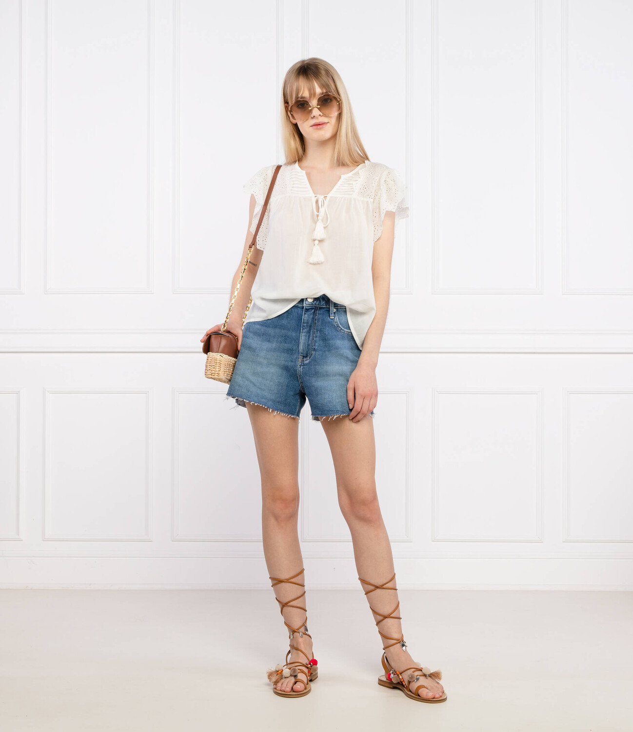 

Блуза Pepe Jeans London stella loose fit, экрю