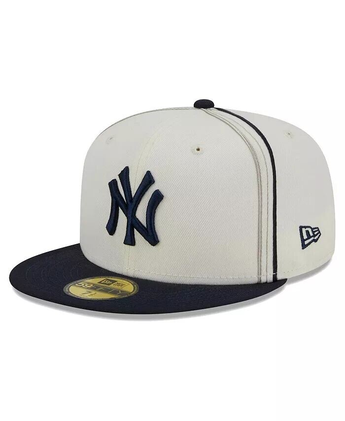 

Мужская кремовая, темно-синяя кепка New York Yankees Chrome Sutash 59FIFTY New Era, белый