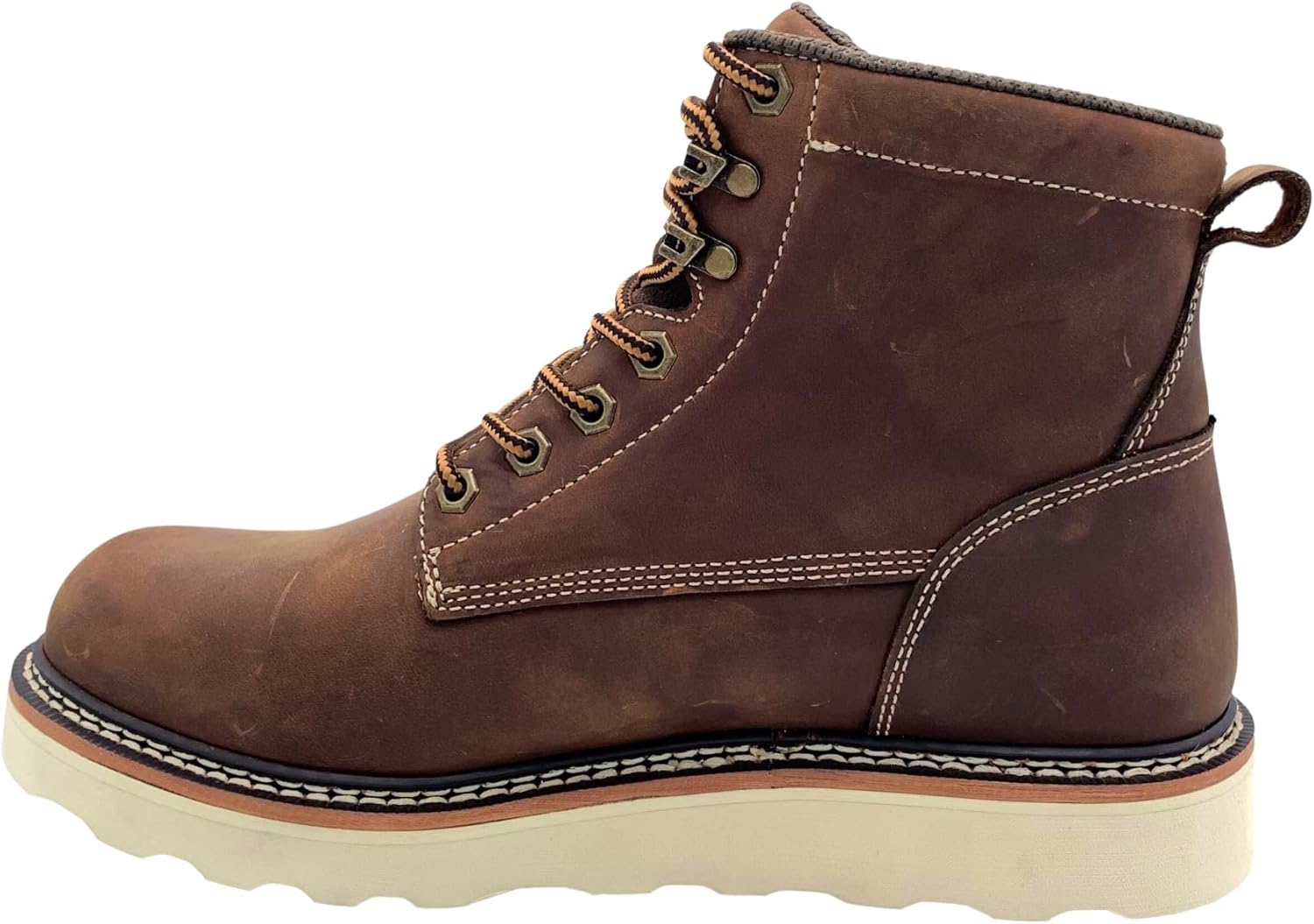 Мужские ботинки Ad Tec Men’s Meadow с композитным носком 6 - 9180, сертифицированные по стандартам ASTM F2413-18 M/I/C и F2892-18 (EH), из цельнозернистой кожи, Whiskey Brown — фото 2