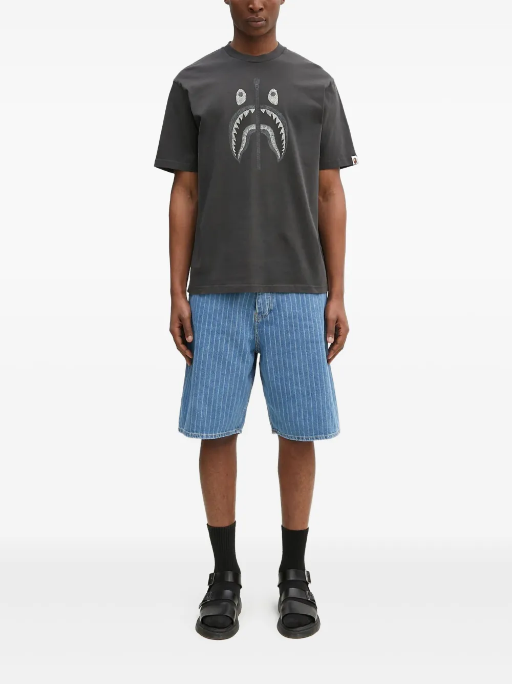 

Футболка с принтом A BATHING APE, черный
