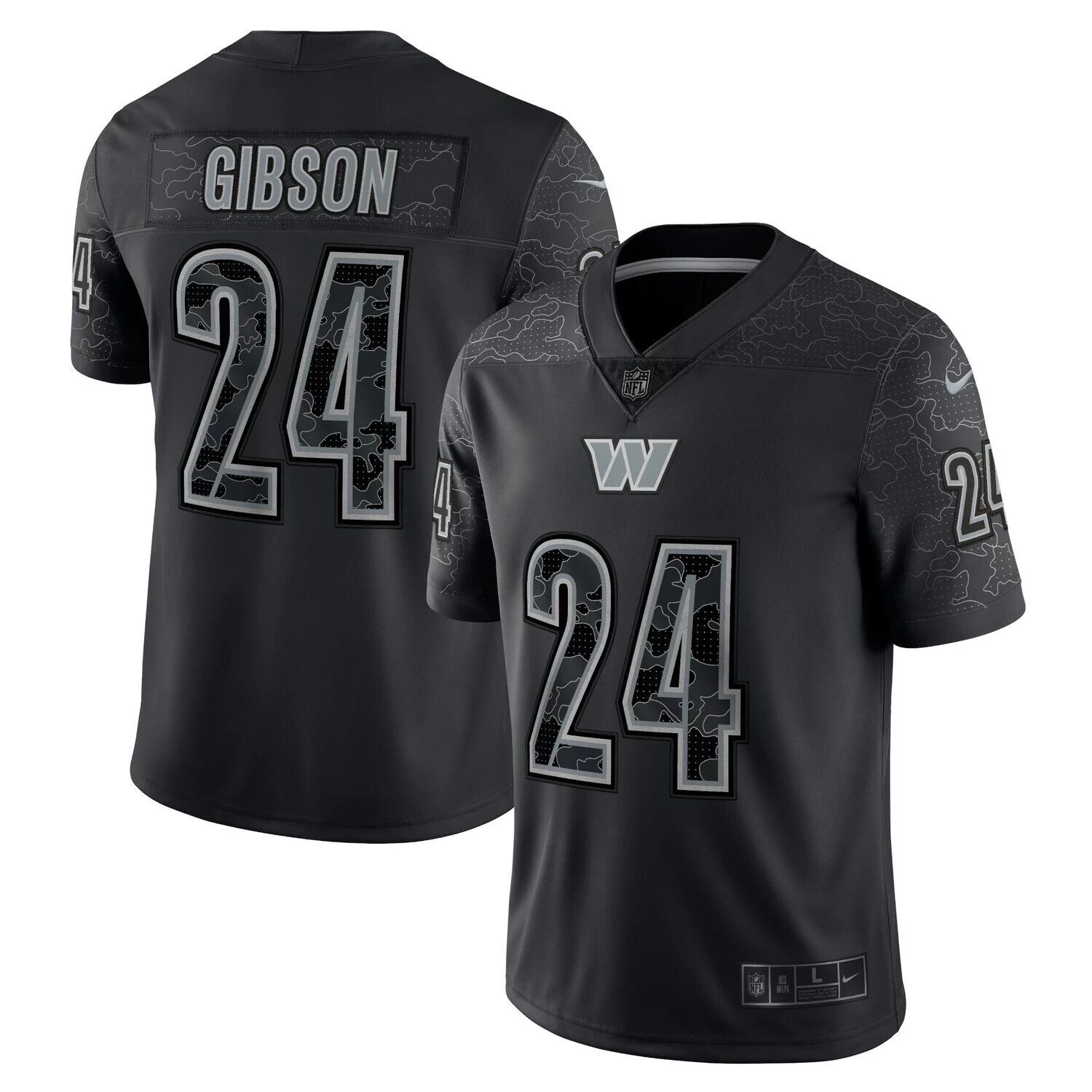 

Мужская черная майка Antonio Gibson Washington Commanders RFLCTV Limited Nike, Черный, Мужская черная майка Antonio Gibson Washington Commanders RFLCTV Limited Nike