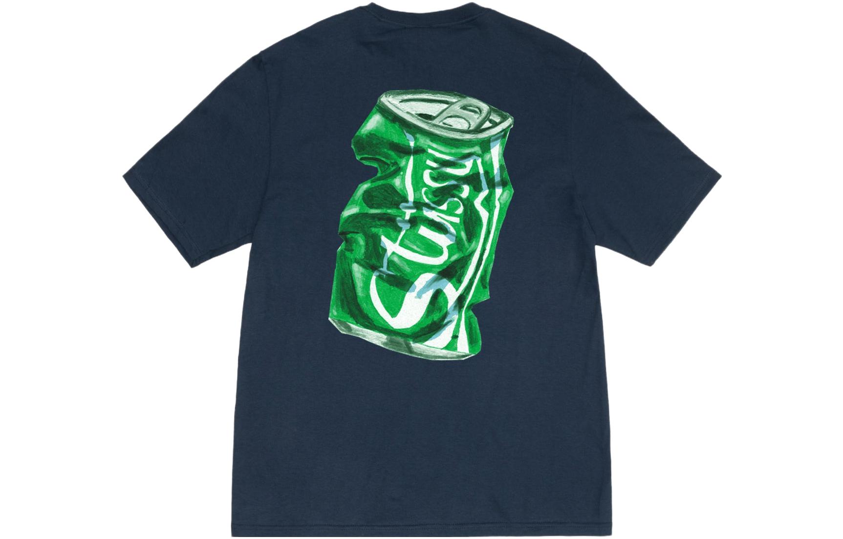 Футболка Stussy с принтом банки газировки, темно-синий — фото 4