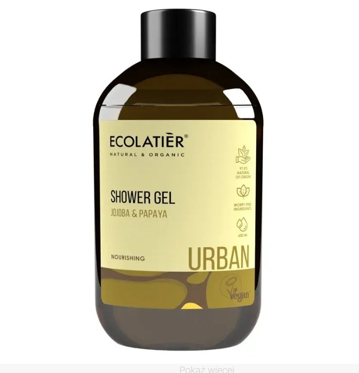 

Ecolatier, Гель для душа, Жожоба и Папайя, 600 мл