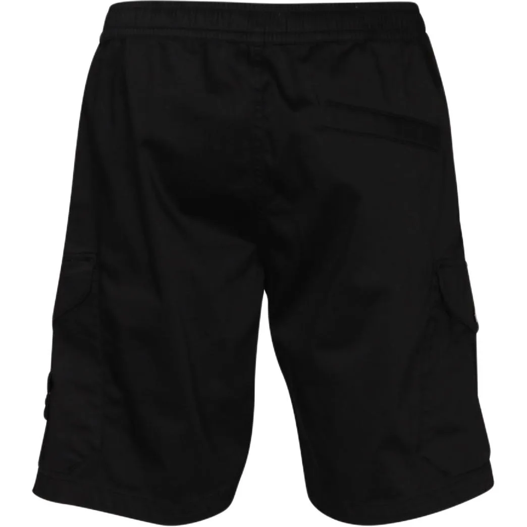 Compass Badge Knee Length Cargo Shorts STONE ISLAND, черный — фото 2