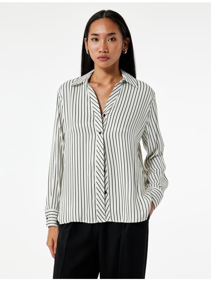 

KOTON Рубашки с длинными рукавами в черную полоску