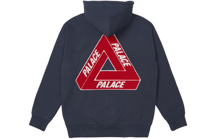 

Толстовка с капюшоном из тройного шитья FW21 PALACE, Морской синий
