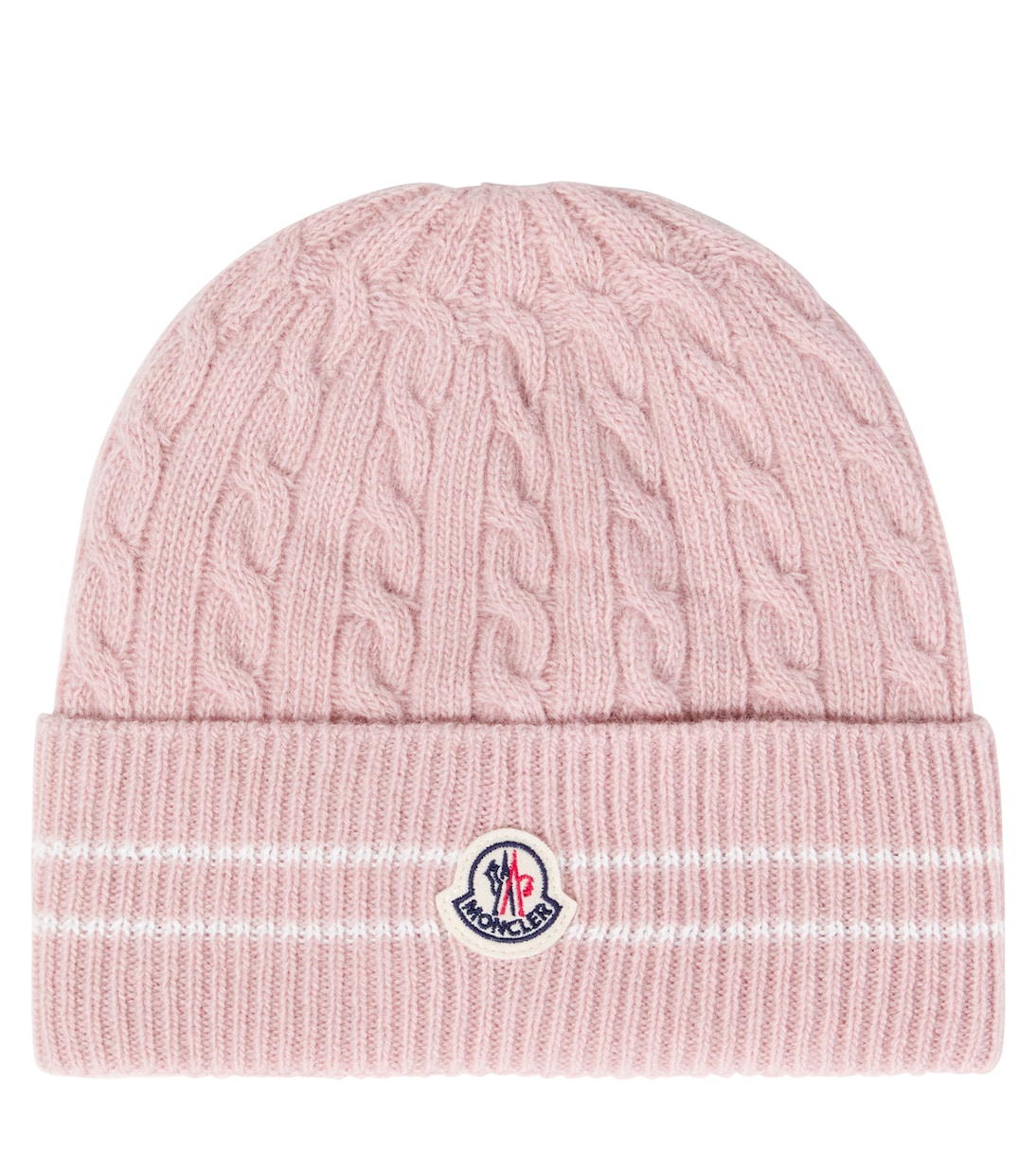 

Шапка из кашемировой пряжи с логотипом Moncler Enfant, Light Pink