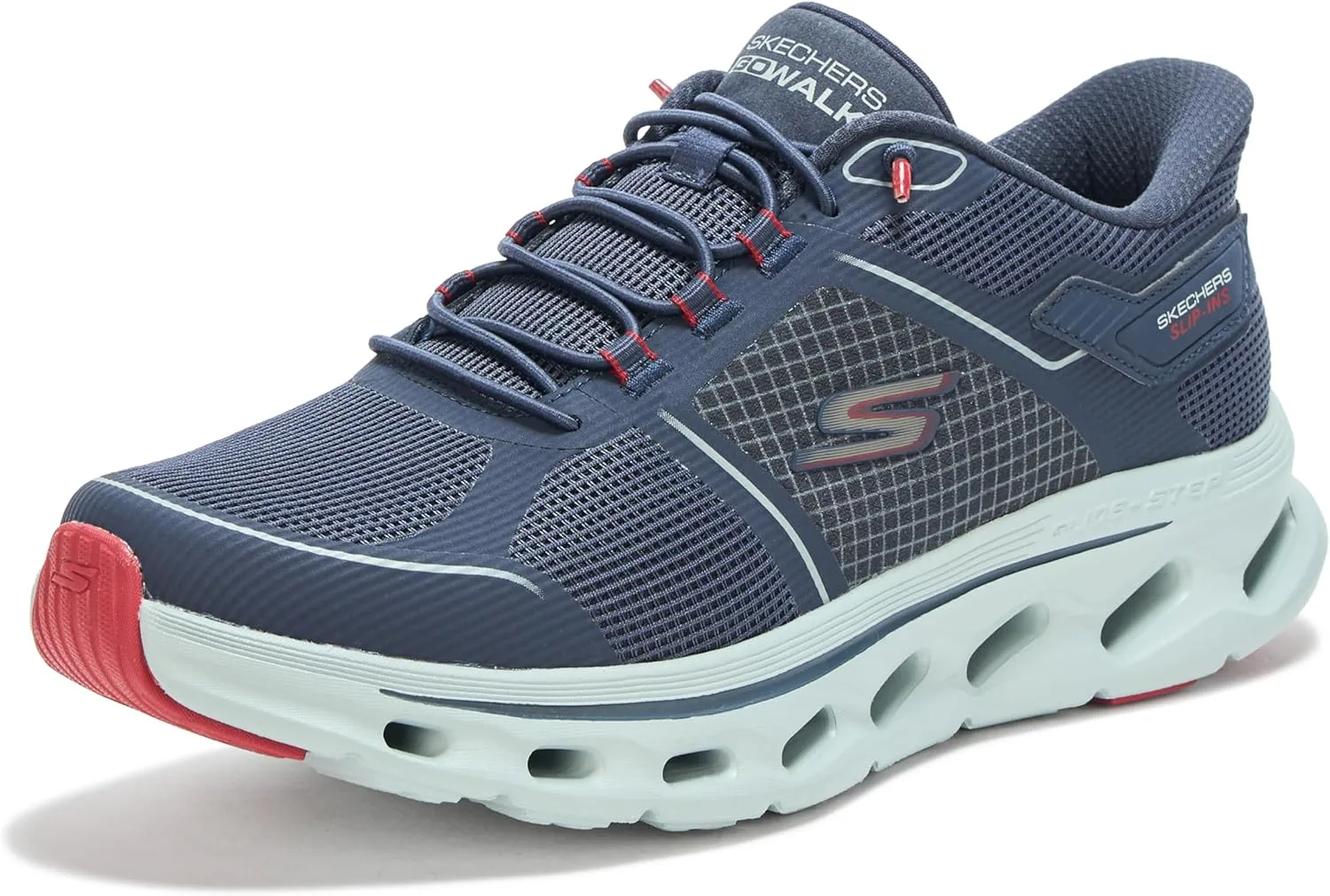 Мужские кроссовки Skechers Go Walk Glide Step 2.0 Zalor Hands Free, красный/темно-синий