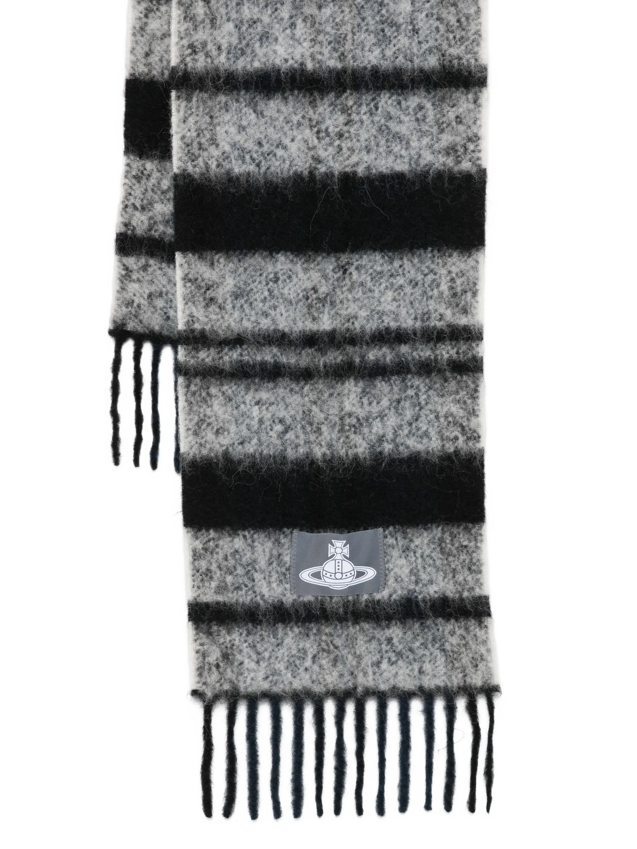 

Шарф в полоску Vivienne Westwood, серый