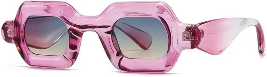 

Панк-солнцезащитные очки для женщин и мужчин в стиле Y2K, хип-хоп, градиентная оправа, солнцезащитные очки для отдыха, унисекс, пляжные очки KTUCN, C5 Pink Blue Tea