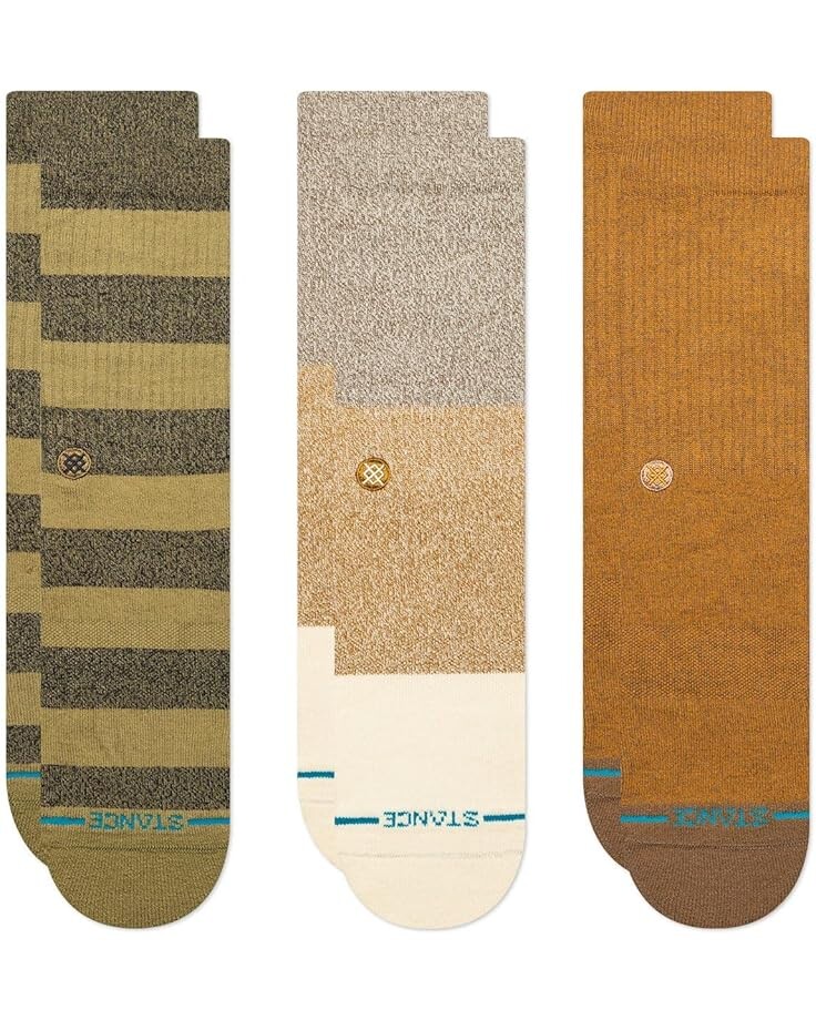 

Носки Unisex Stance Cubical Crew 3-Pack, цвет Chive