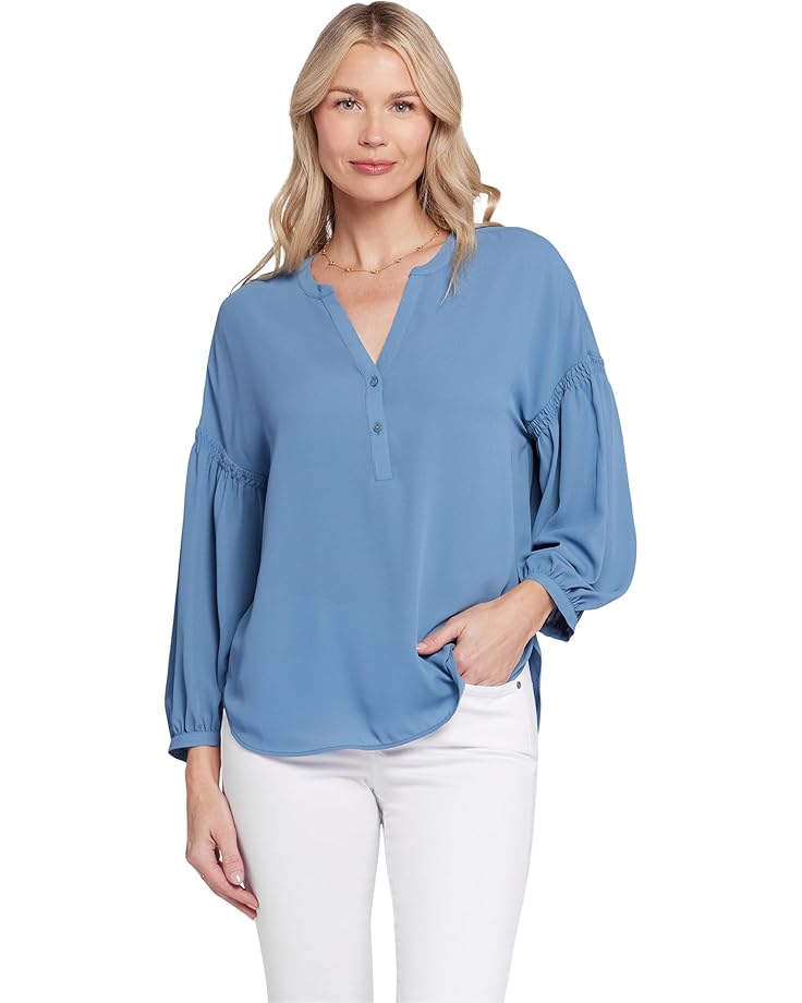 

Блузка NYDJ Petite Paulina Peasant Blouse, цвет Blue Stone