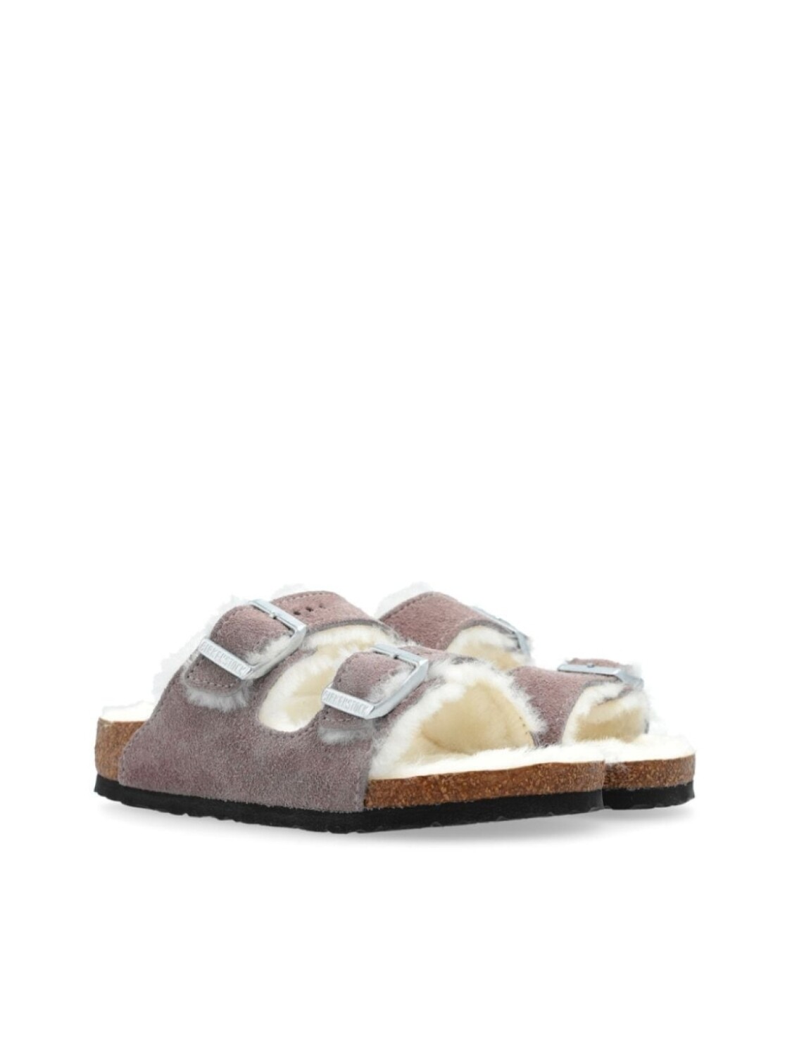 Birkenstock Kids сандалии из овчины Аризона, фиолетовый — фото 2