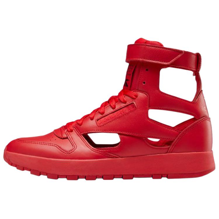 Maison Margiela Кроссовки Reebok x Classic Leather High Top Casual унисекс, красные