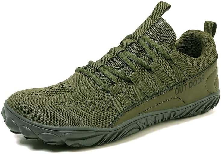 

Мужские походные кроссовки для ходьбы, дышащие вязаные кроссовки для трейлового бега, велоспорта и повседневной носки, с противоскользящей подошвой и поддержкой свода стопы - легкие спортивные кроссовки для мужчин Qacksv, зеленый