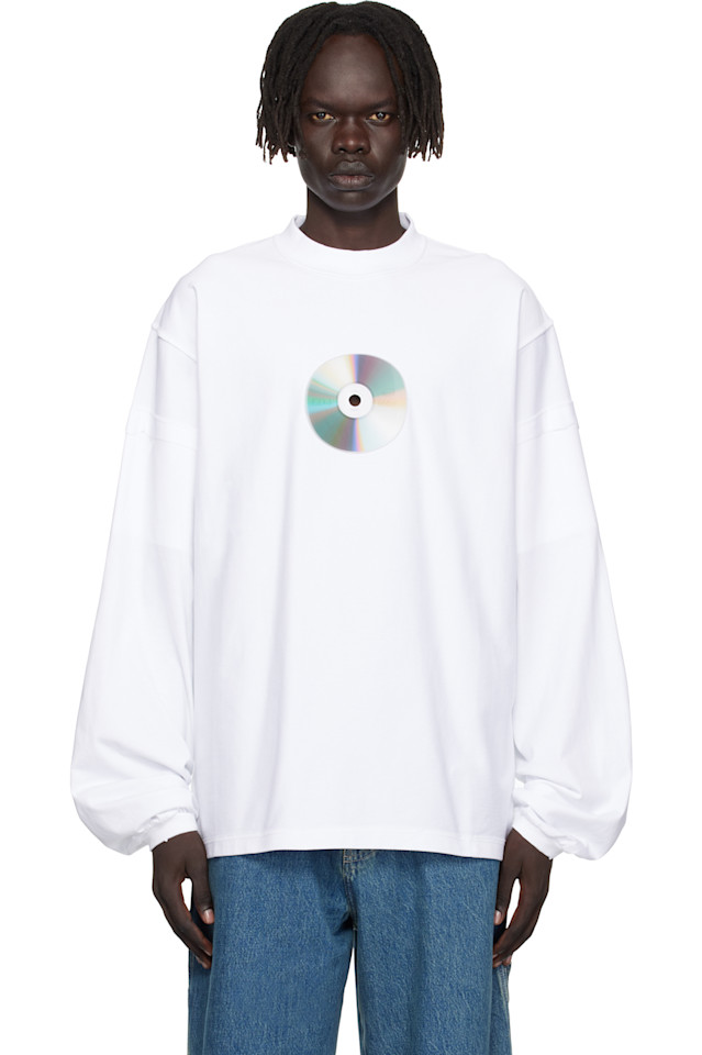 

Переработанная футболка с длинным рукавом Cd Vetements, белый