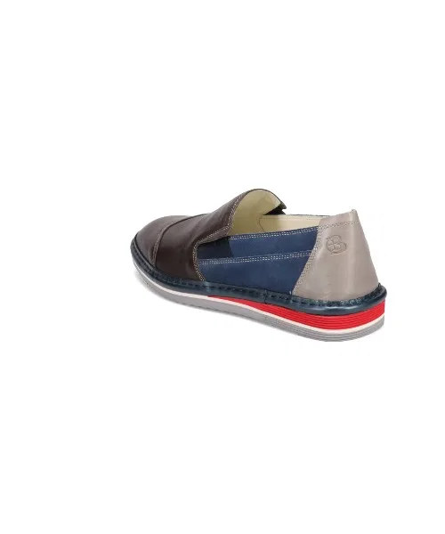 Мужские слипоны из кожи LANVIN en Bleu двухцветные белые — фото 3