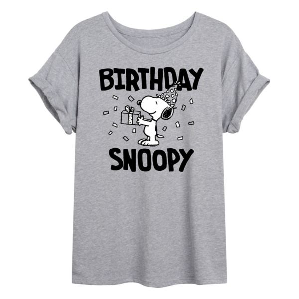 

Футболка Juniors Peanuts Birthday Snoopy oversize Licensed Character, серый