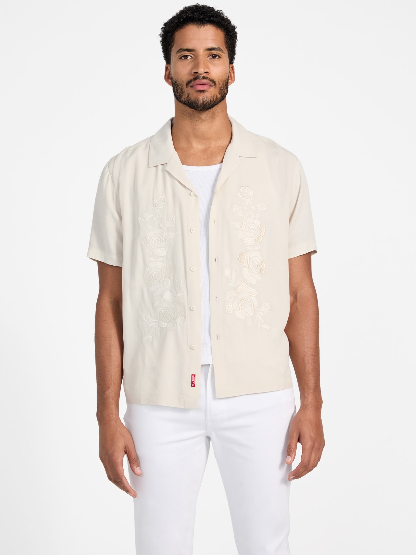 

Цветочная рубашка Терренса Guess Factory, цвет over night oats