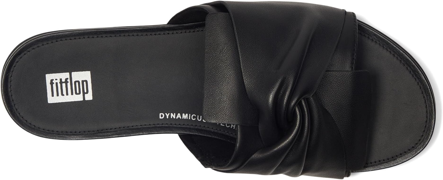 Сандалии FitFlop Gracie Soft-Twist Leather Slides, цвет All Black — фото 2
