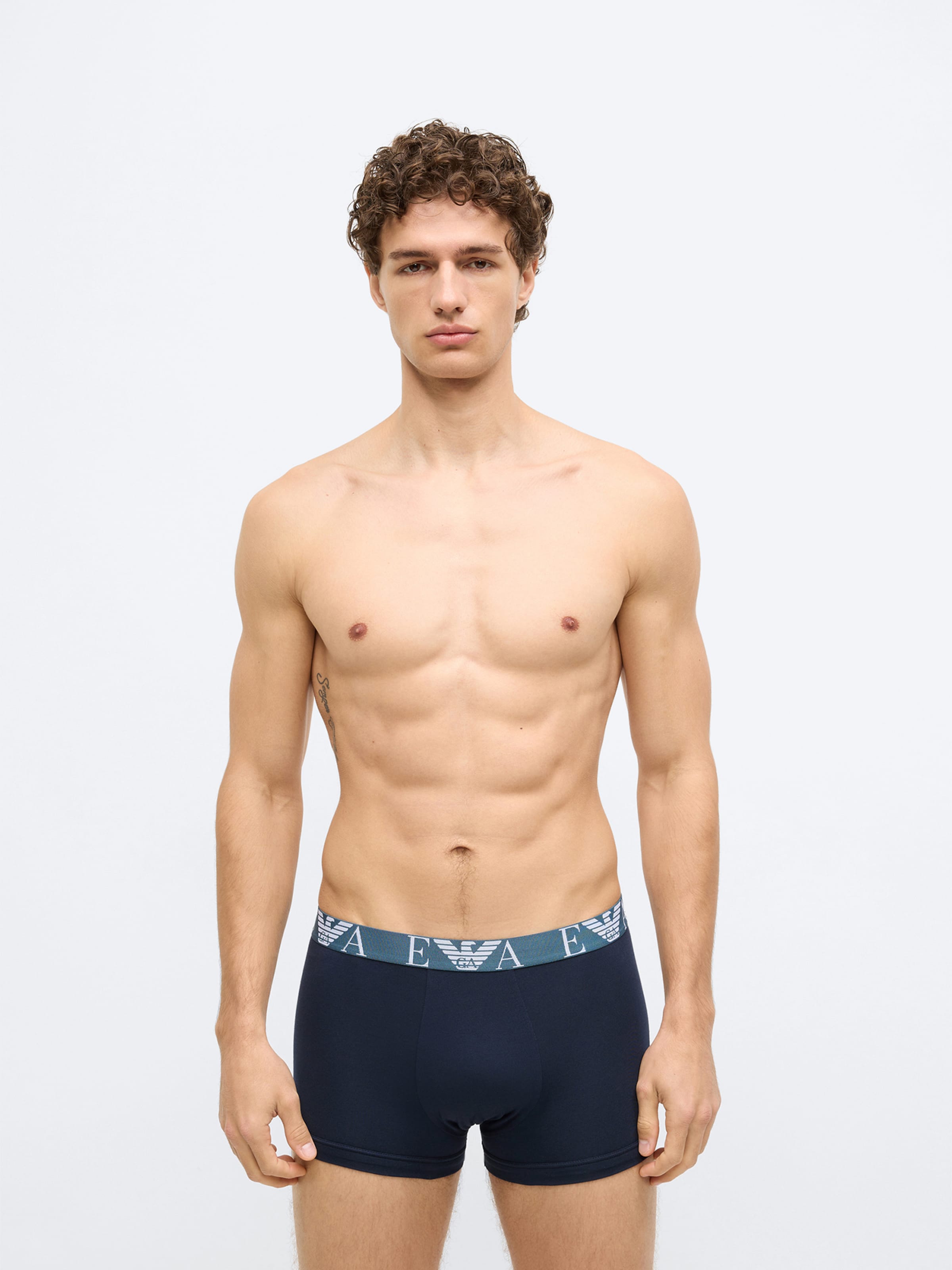 Emporio Armani Боксеры в цвете Navy, Pastel Blue, Light Blue — фото 3