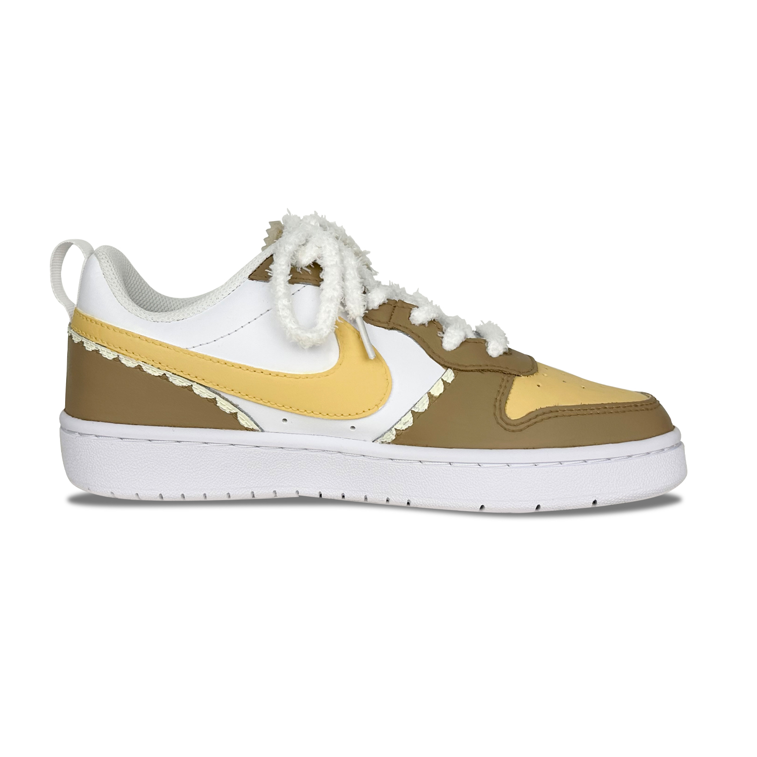 

Кроссовки Nike Court Borough Skateboarding Shoes Women's Low-top Beige, коричневый