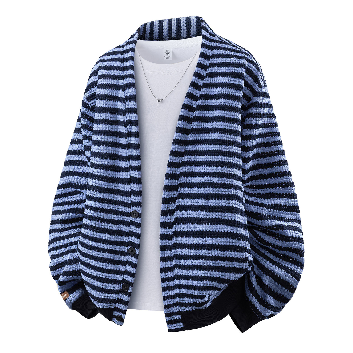 

Кардиган без воротника Unisex WARRIOR, синий[free diy badge]