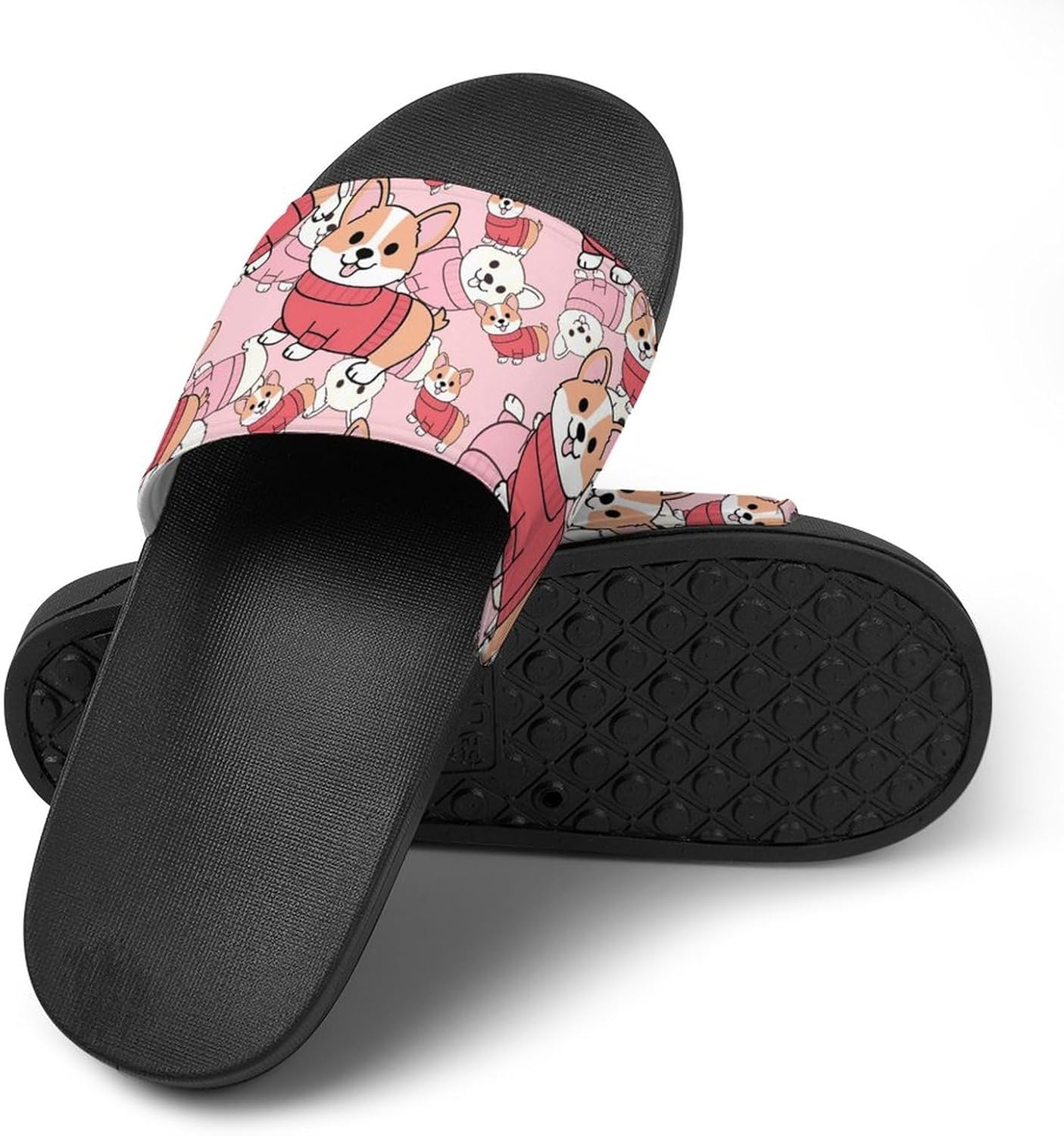 

Домашние тапочки Jeireumteor с принтом коровы, нескользящие шлепанцы для душа, домашние слайды, шлепанцы для душа для мужчин и женщин, Cute Corgis