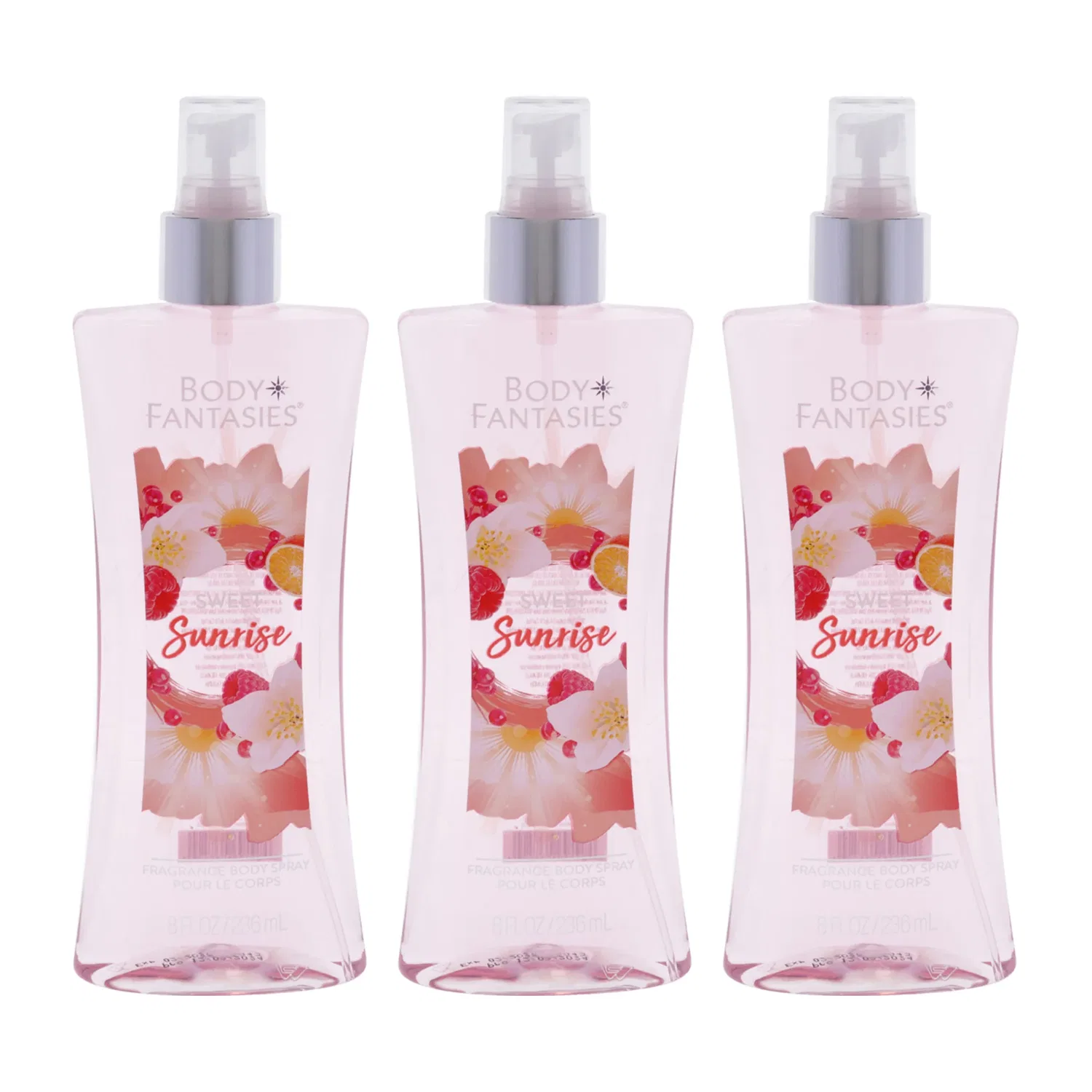 Дезодорант-спрей для тела Sweet Sunrise от Body Fantasies для женщин - 237 мл - упаковка из 3 штук, 8.0 Oz